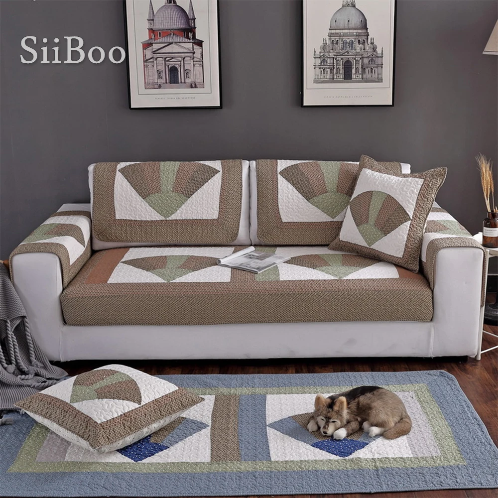 Дешевый китайский Чехол для мебели с цветочным геометрическим принтом стеганый