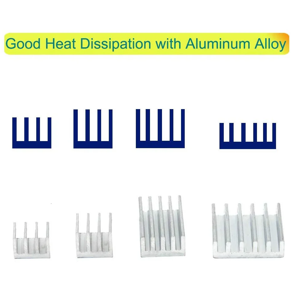 Радиатор Raspberry Pi 4b алюминиевый радиатор 4 с термолентой 3 м 8810 для Model B