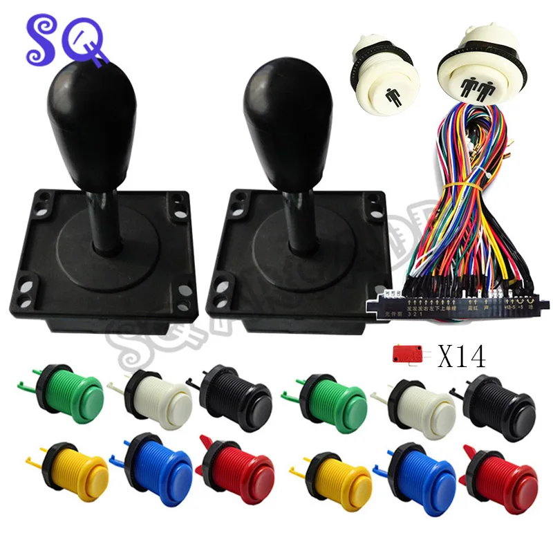 Набор для аркадных игр JAMMA 60 в 1 2 джойстика HAPP 4/8 way и 14 американских кнопок MAME