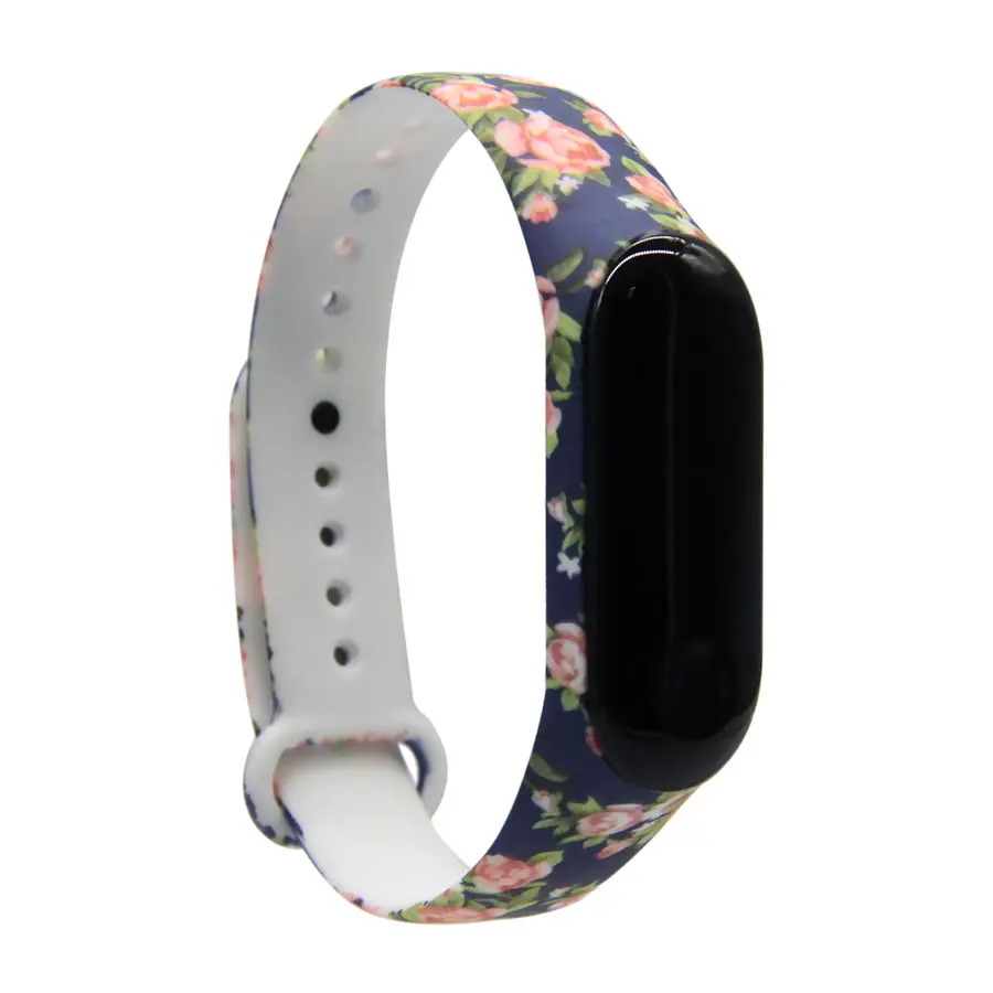 Напечатанный mi band 4 3 Аксессуары pulseira mi band 4 ремешок сменный силиконовый ремешок для xiaomi mi 4 3 умный Браслет