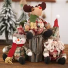 Рождественская подвесная кукла, Санта-Клаус, снеговик, яркие украшения, 3D Рождественские украшения для чулок, шаров, колокольчиков, камина
