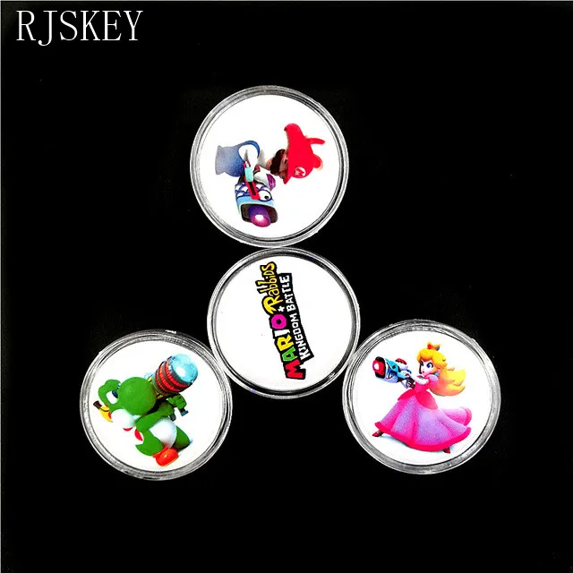 4Pcs Mario Rabbides Набор 23 шт. легенда о Зельде Дыхание Дикого NFC Коллекционная монета тег Amiibo карты Ntag215 тег включает юную ссылку - Цвет: 4Pcs Mario Rabbides