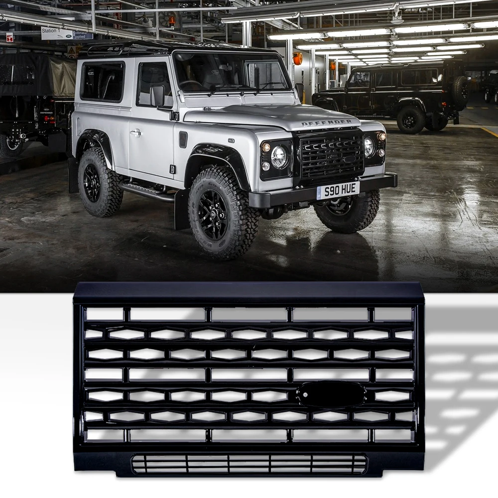 

truck part auto parts exterior accessories abs plastic black grill front bumper grill pirrilla fit for land rover defender