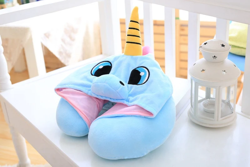 U образная дорожная подушка мультяшная для шеи с единорогом Офисная новая сна