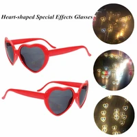 fashion romantic girl women at night heart shaped special effects sunglasses glasses