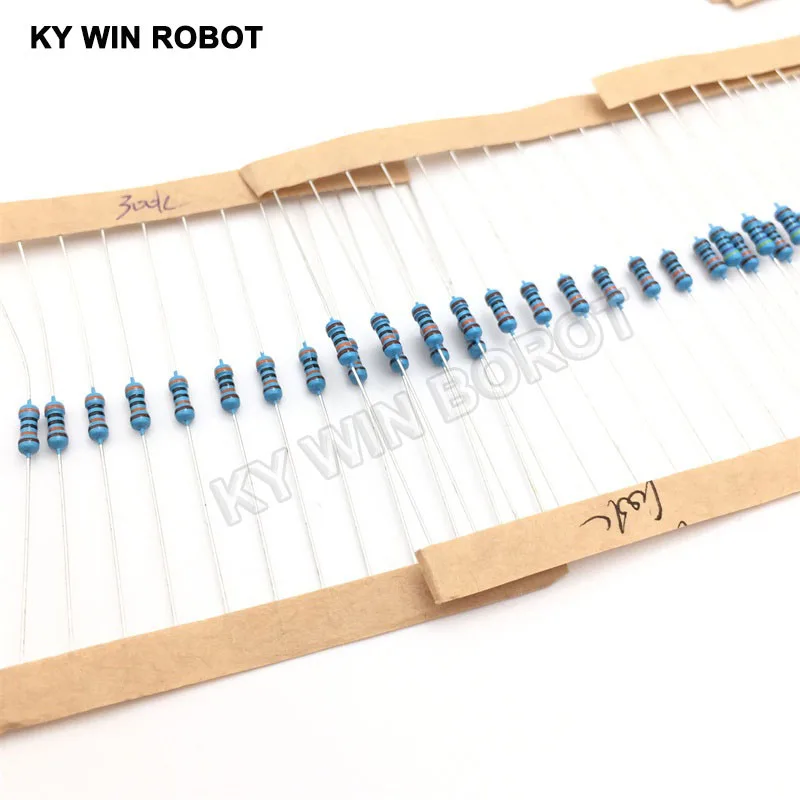 1 Pack 600Pcs 10 -1M Ohm 1/4w Resistance 1% Metal Film Resistor Resistance Assortment Kit Set 30 Kinds Each 20pcs
