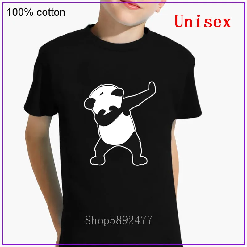 Dab Life/забавная летняя детская футболка для танцев с пандой хлопковая одежда