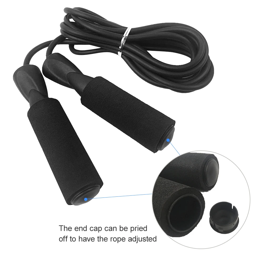 Скакалка Спортивная Регулируемая 2 8 м мягкие ручки из пены|Скакалки| |
