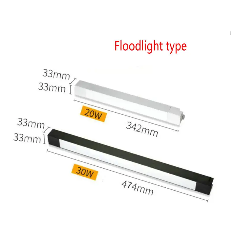 

20W 30W LED Track Light 2Wires 1phase Track Rail Spotlight For Clothing Shoes Shop Store Commerical Lamp