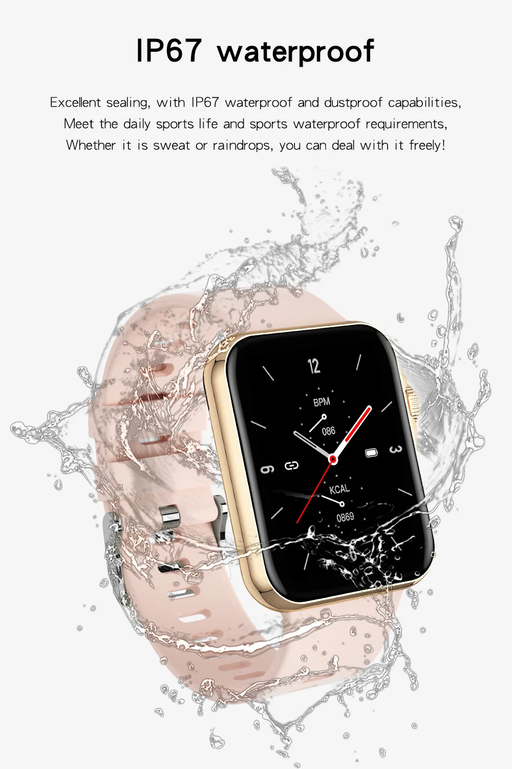 

2021 New 1.6 Inch Touch Full Screen Bluetooth Smart Sports Watch Monitoring Sleep ECG Waterproof Suitable for Apple Android