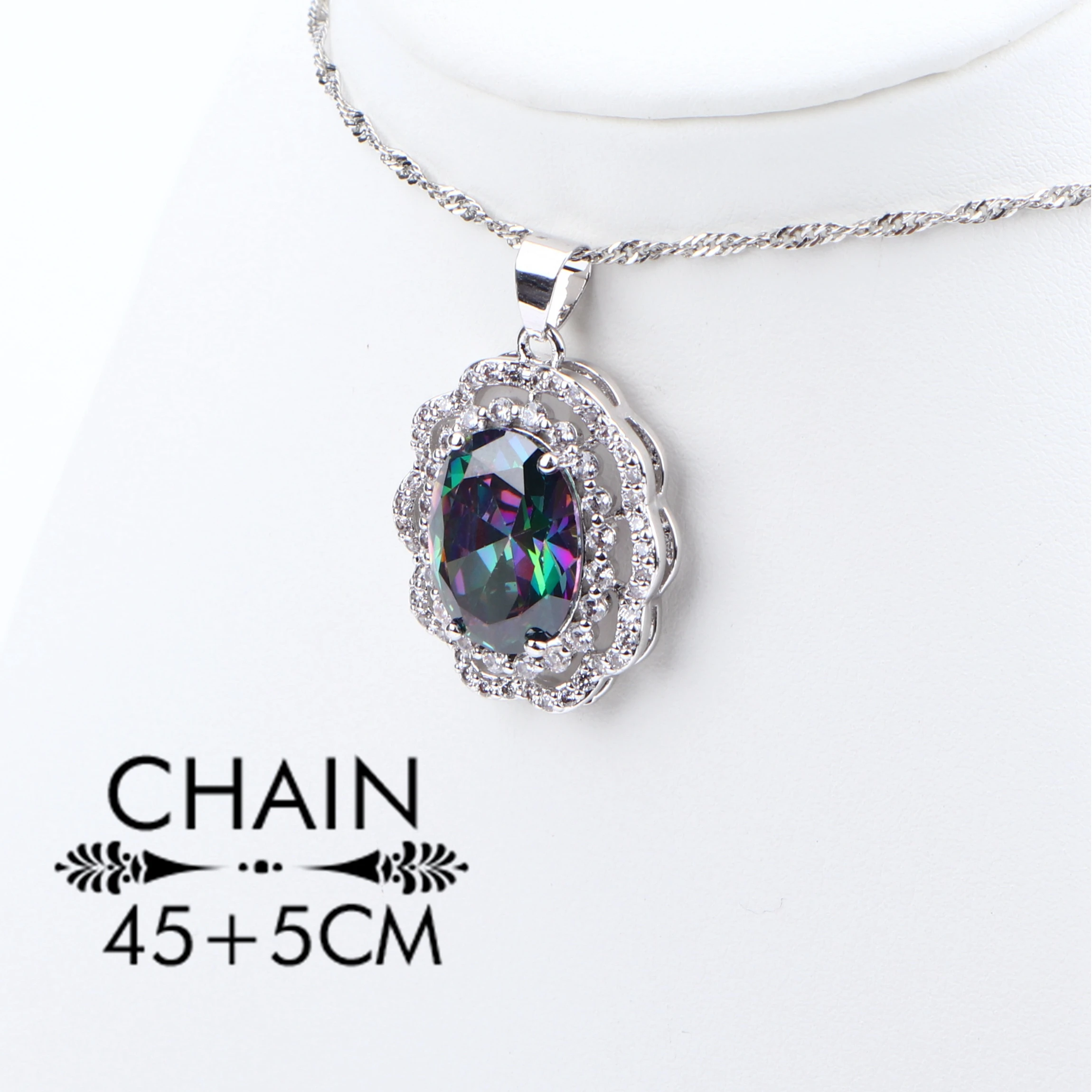 Серебро 925 Ювелирные наборы для женщин Костюм Свадебные ювелирные изделия