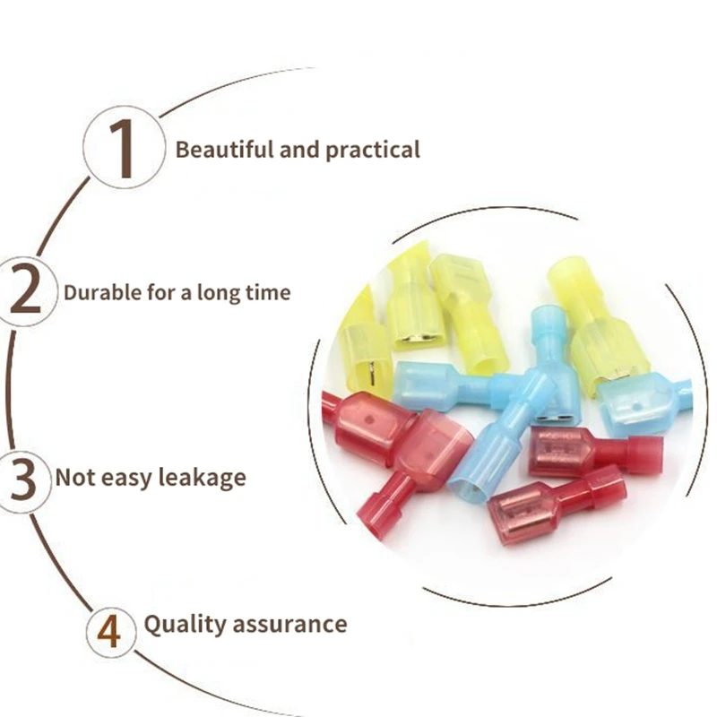 160 шт нейлон полностью изолированный мужской/женский Spade провода обжимной быстро