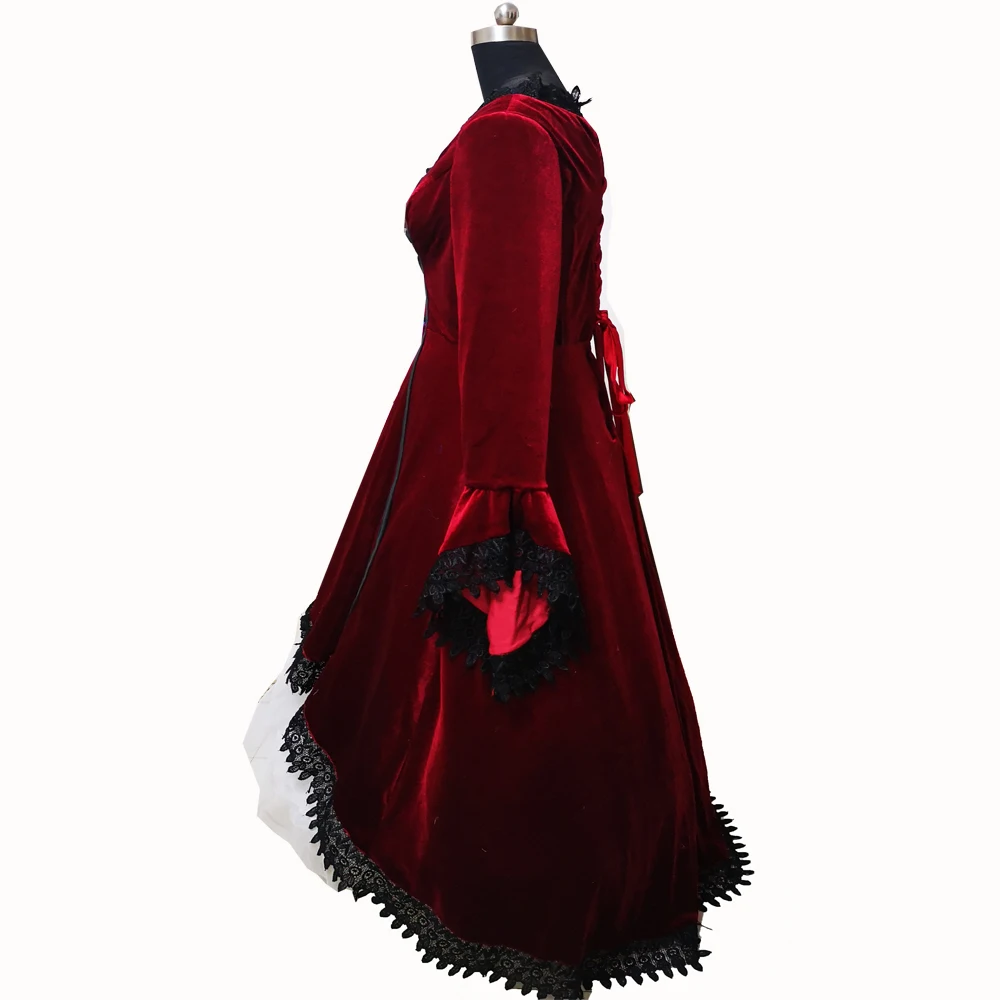 2021 новые красные викторианской Хэллоуин Косплэй платье колониальный грузинский