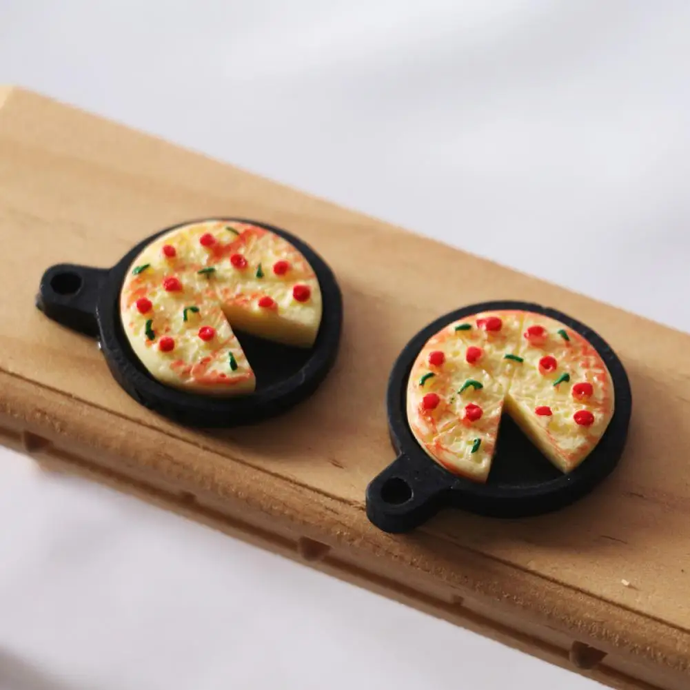 

Portable Beautiful Doll House Mini Pizza Board Resin Miniature Pizza Board Creative for Kids