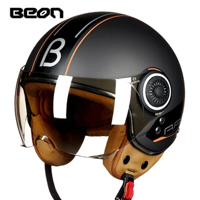 BEON moto rcycle шлем винтажный скутер открытый шлем Ретро езда гоночный шлем, одобренный ECE итальянский флаг moto Go kart casco - Цвет: 13