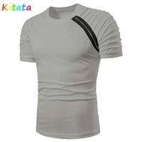 2021 new mens fashion zipper short sleeve summer lightweight breathable jogging t shirt high quality cotton short sleeve