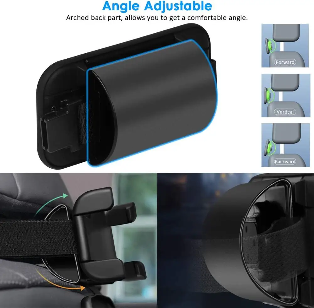 Universal Mobile Phone Tablet Car Stand Back Seat Headrest Mount Holder Rotation for iPad Air Mini iPhone X with Hidden Design | Компьютеры