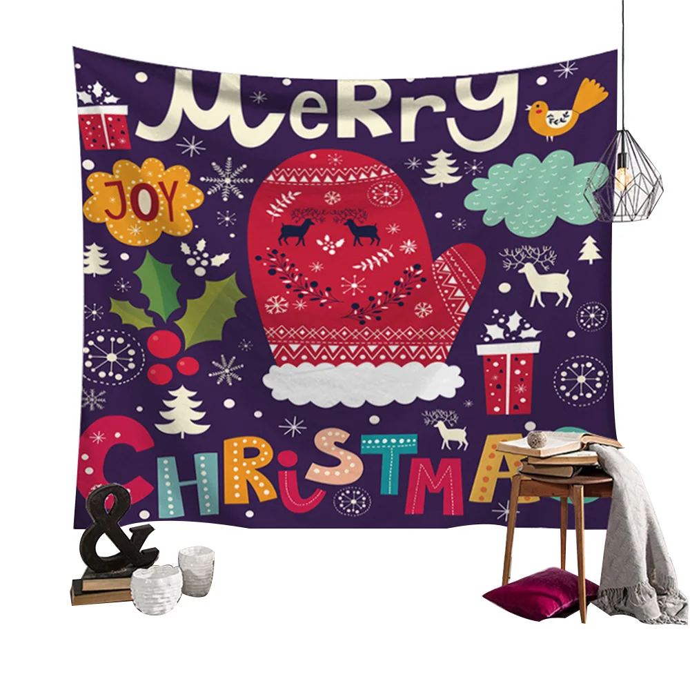 

Lychee Christmas Series Wall Hanging Tapestry Polyester Blanket Art Wall Carpet Home Decorative Tapestry
