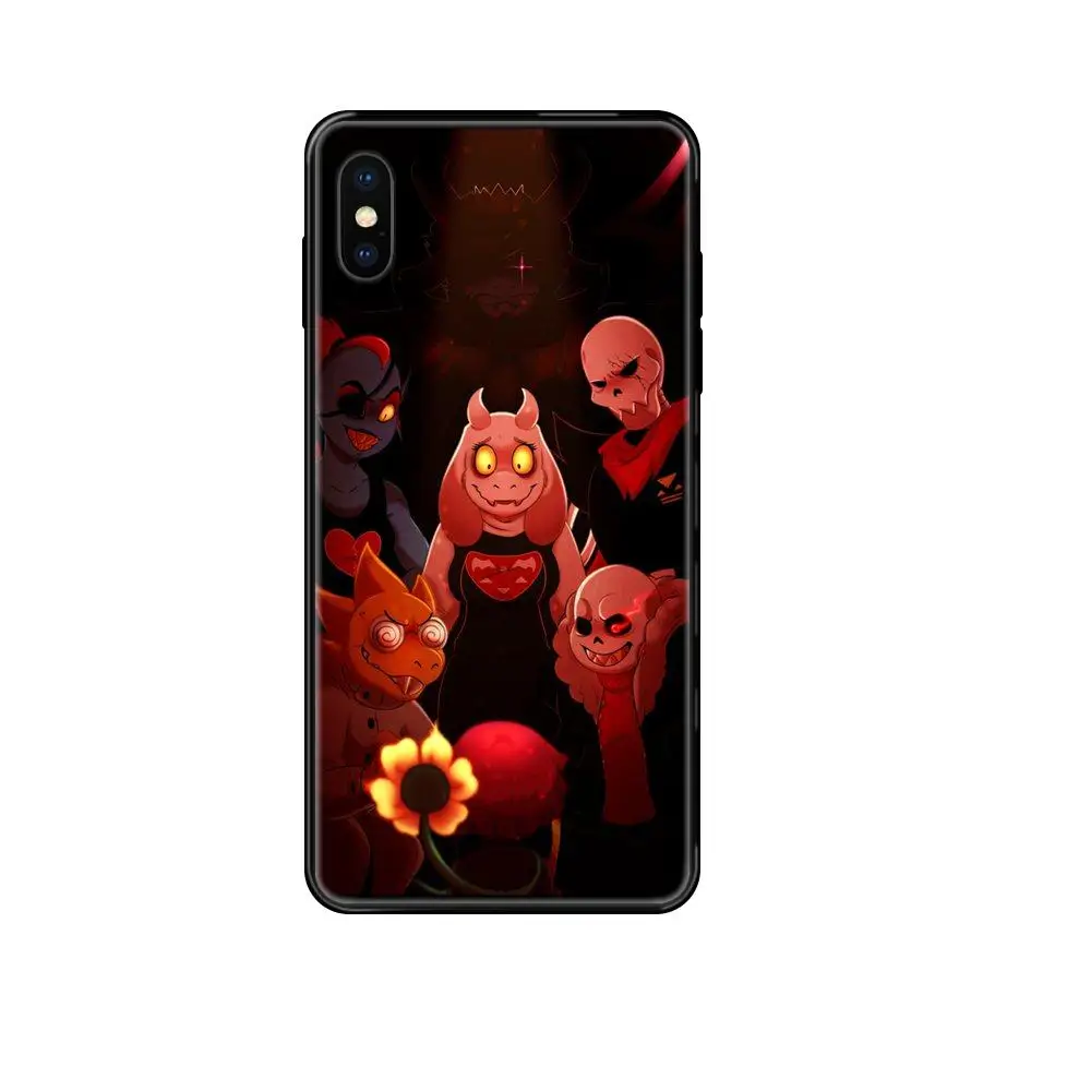 Для iPhone 11 12 Pro Max Plus X XS XR 8 7 6S SE 5 5C 5S 2020 крутая модная игра Undertale Alphys Special Black Soft |