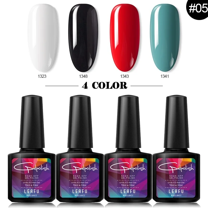 5 Modelones, 4 шт./лот, серый цвет, УФ-Гель-лак для ногтей, Полупостоянный светодиодный Гель-лак для ногтей, наборы для ногтей с замачиванием, светодиодные эмалевые наборы для ногтей - Цвет: 5