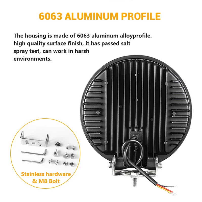 9 дюймов светодиодный рабочий светильник круглые водительские пятно луча 6000 К