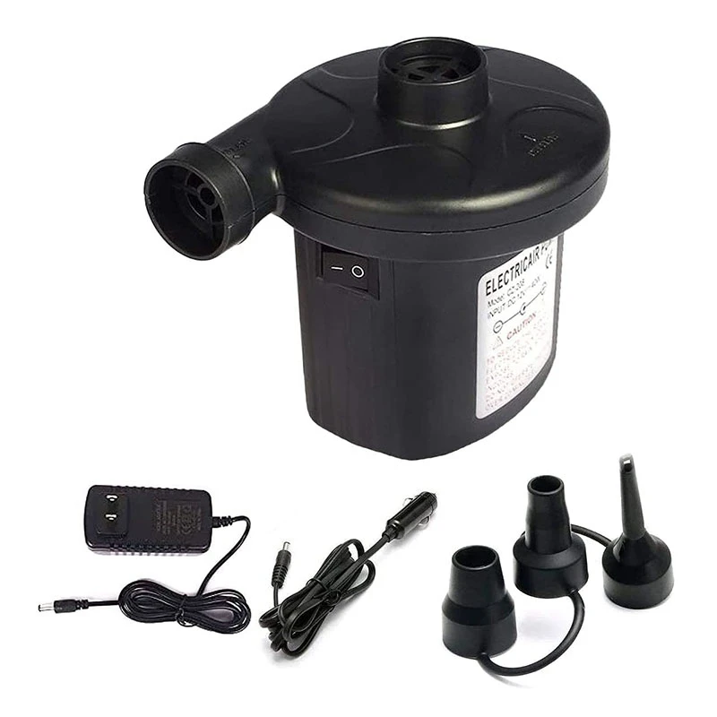 

Электрический надувной насос, быстрый воздушный насос с 3 насадками для надувной кушетки, вилка стандарта Великобритании