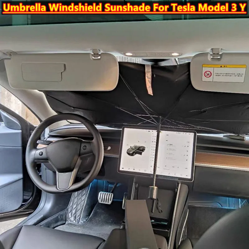 Special For Tesla Model 3 Model Y Sunshade Umbrella Front Windshield Sun-proof Shade Protector Sunshield Parasol Covers