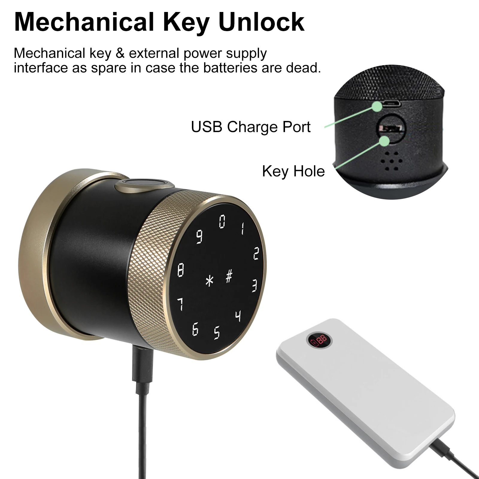 Умный дверной замок с защитой от кражи электронный распознаванием отпечатков