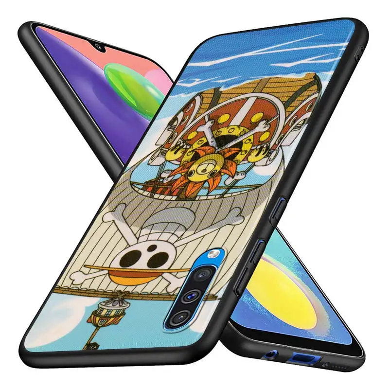 

One piece Pirate Ship for Samsung Note 20 Ultra Plus A71 A51 5G A21S A41 A31 A10 M60S M40 M30 M20 M10S Black Phone Case