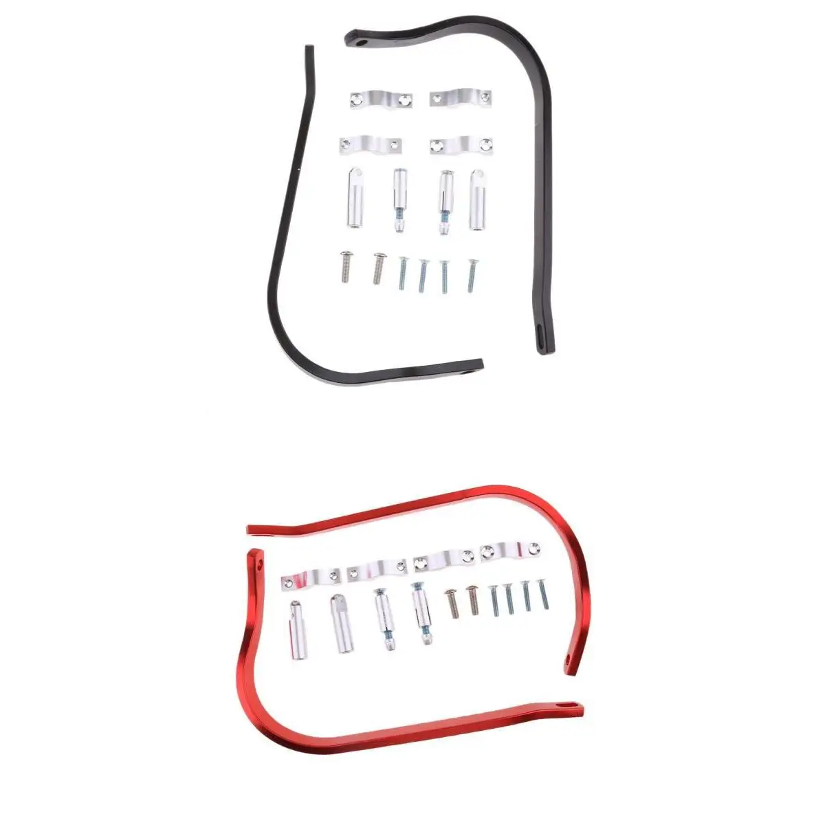 

2 Pairs Brush Bar Aluminum Hand Guards Shield Fit For Motorcycle Handlebar