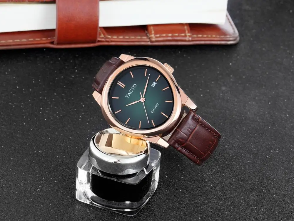 2019 роскошные модные мужские Кварцевые водонепроницаемые часы TACTO трендовые