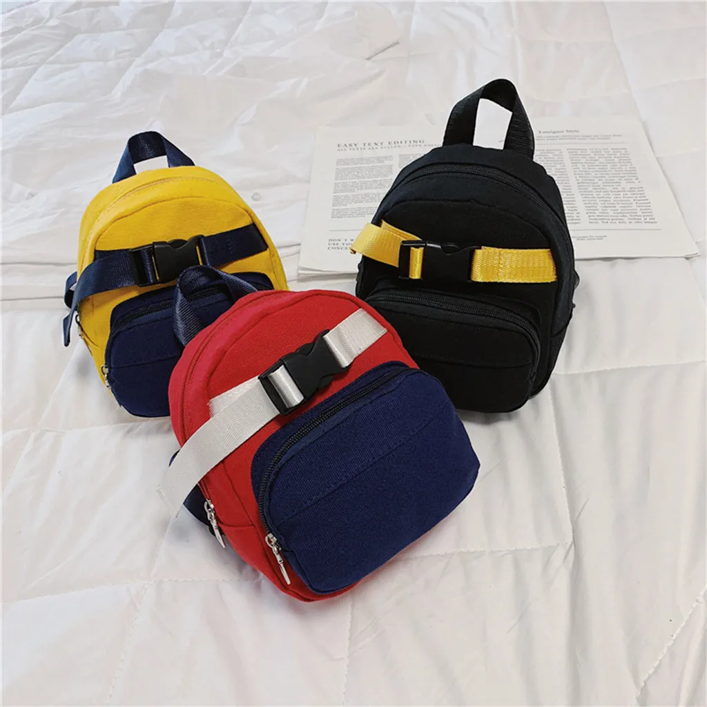 Детский рюкзак для мальчиков и девочек модный школьный из парусины детей