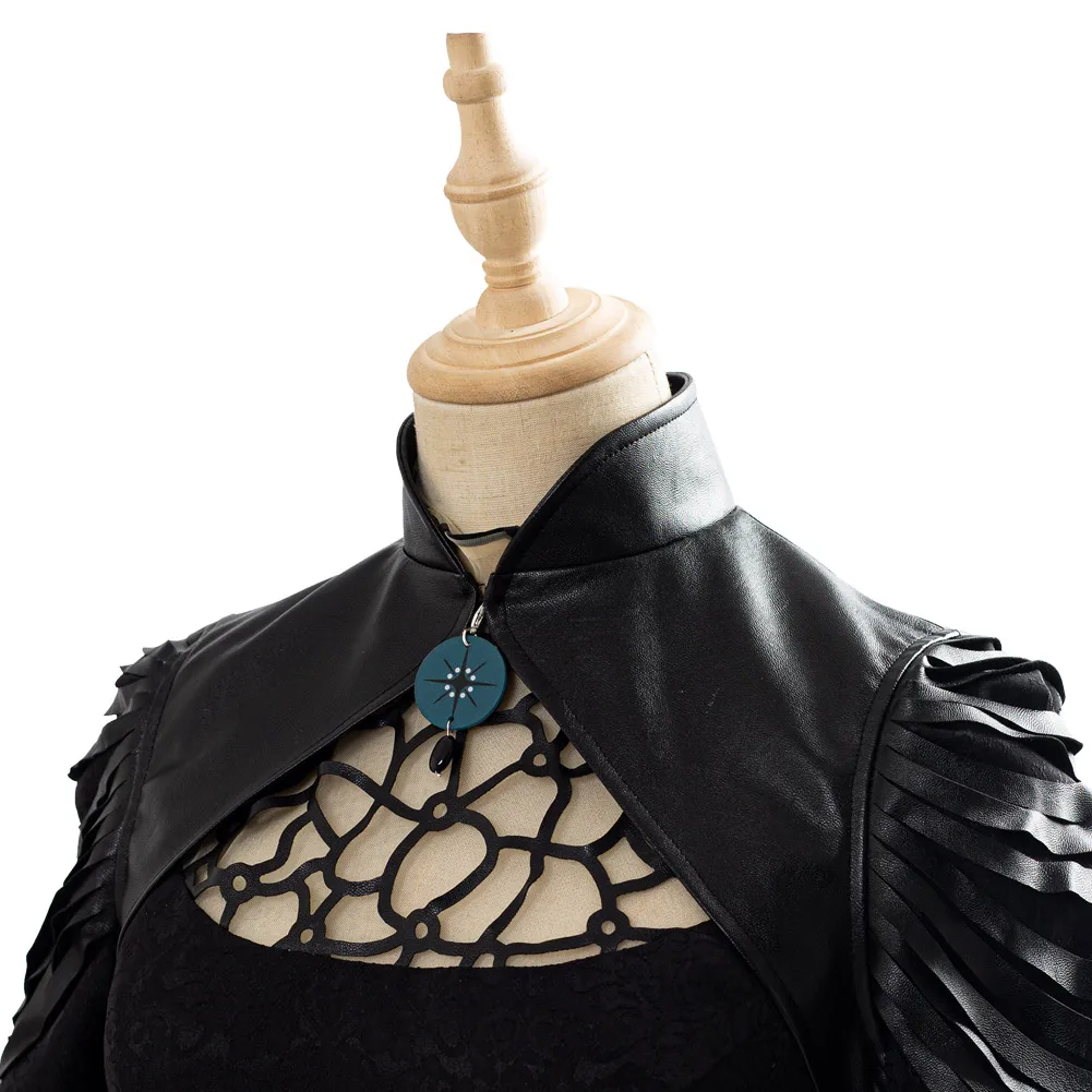 Костюм для косплея Yennefer Черное длинное платье вечерние накидка женщин женские