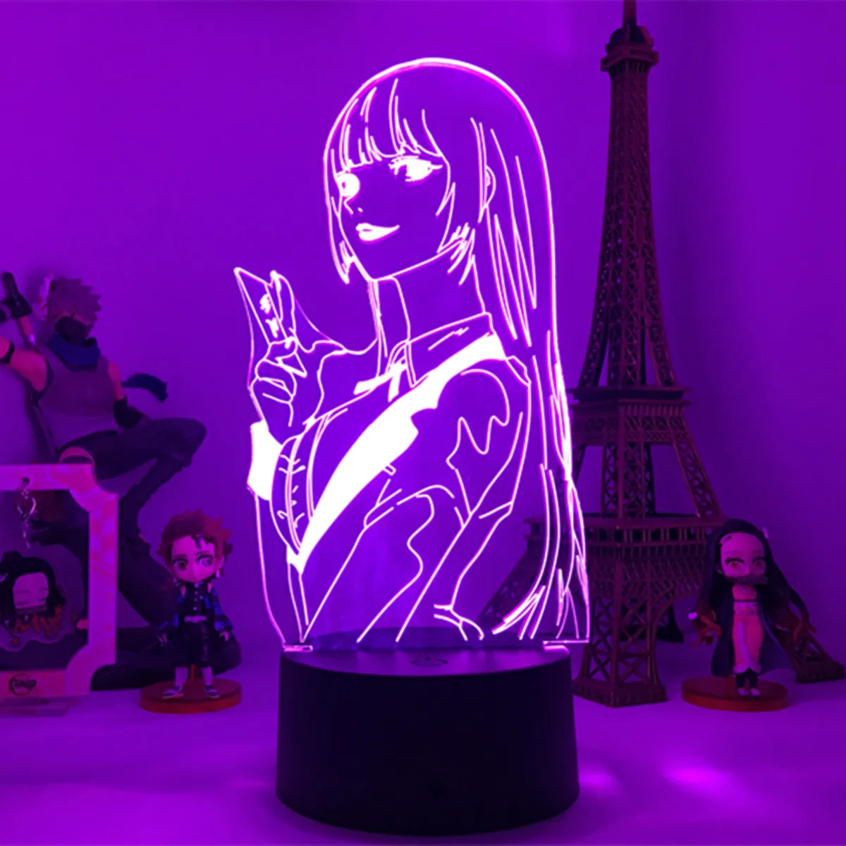 

Anime Kakegurui Lamp Jabami Yumeko Figure Gift for Kids Bedroom Decor Nightlight Japanese Waifu 3D Led Night Light Drop Shipping