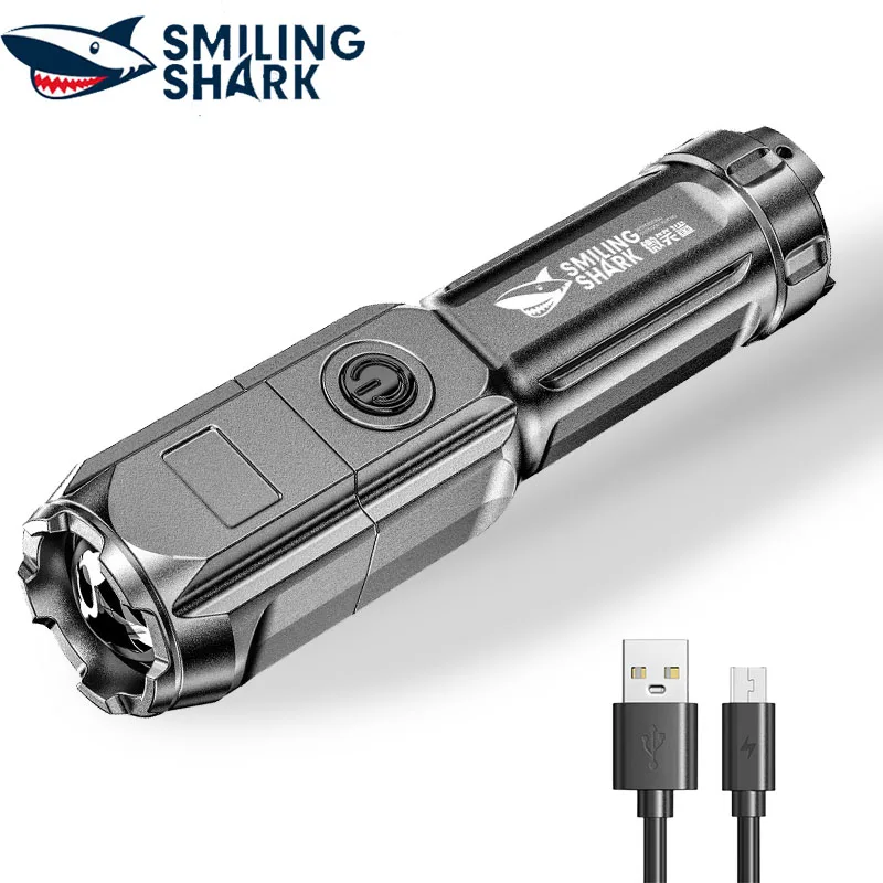

USB Rechargeable Flashlight Strong Light Zoom Highlight Tactical Flashlight Torches Outdoor Portable Lighting LED Camping Lights