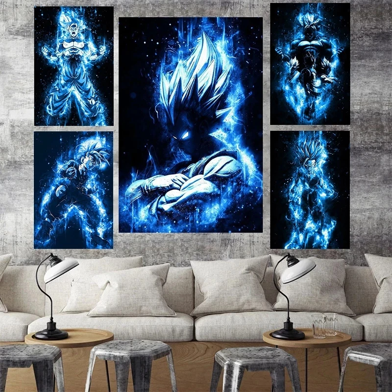 

Home Decor Japanese Anime Print Painting Dragon Ball Pictures Wall Artwork HD Modular Canvas Poster Bedside Background No Frame