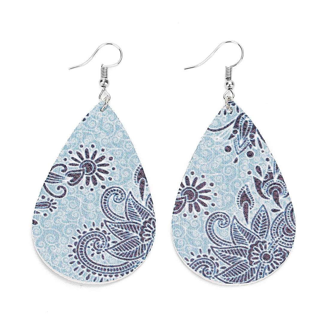 Новинка Модные Этнические богемные серьги из искусственной кожи 37*55 мм Висячие