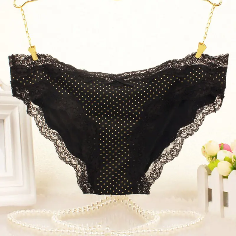 Сексуальные женские кружевные трусики в горошек женское нижнее белье трусы |