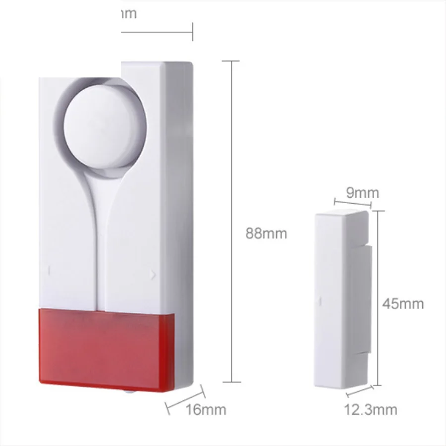 Новый 433 МГц домашняя охранная сигнализация красная вспышка со звуком окна