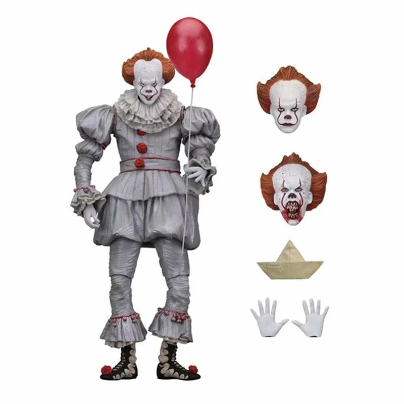 Фигурка клоуна пеннивайза NECA шарнирная 18 см horro Stephen King's It куклы для косплея