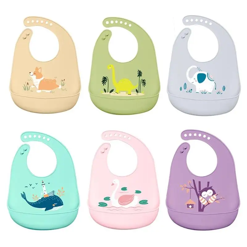 1 PC Cartoon Baby Apron Windproof Infant Eating Silicone Kids Bib Newborn Feeding Adjustable Disposable | Детская одежда и обувь