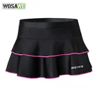WOSAWE 2 в 1, Женская велосипедная юбка, нижнее белье, велосипедные шорты с 3D гелевыми вставками, дышащие быстросохнущие велосипедные шорты, юбки