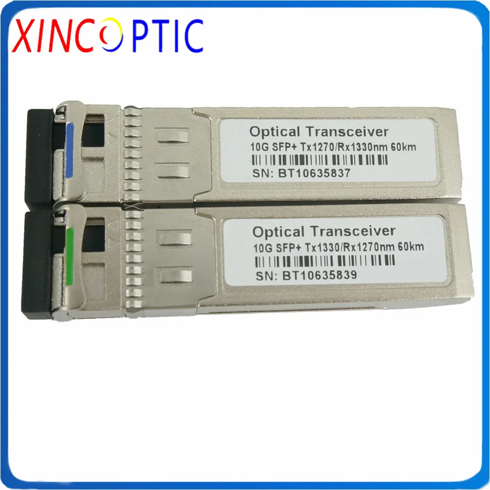 10G SFP + двунаправленный оптический трансивер Модуль LC Simplex TX1270nm RX1330nm 60 км