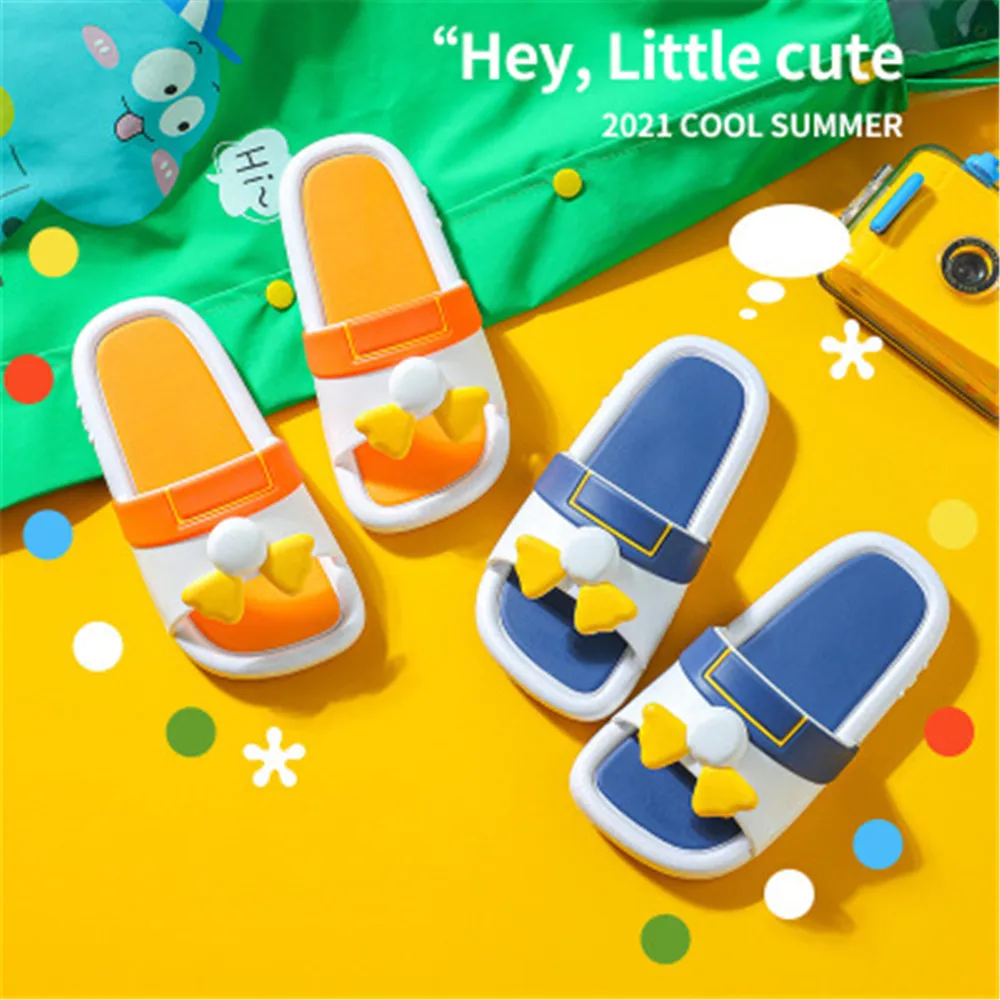 

Kids Slippers Children Baby Home Slippers Waterproof Breathable Non-slip Boys Girls Home Duck Shoes Cute