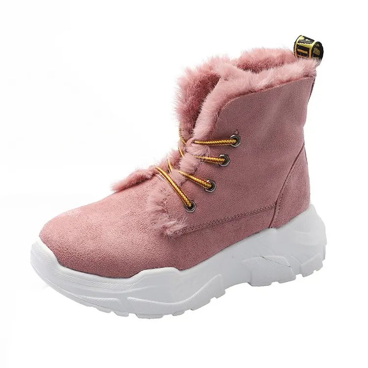 Aleafalling/Женская обувь зимние теплые ботинки на шнуровке для девочек уличные