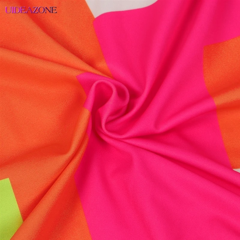 UIDEAZONE женский разноцветный лоскутный комплект из двух предметов элегантный