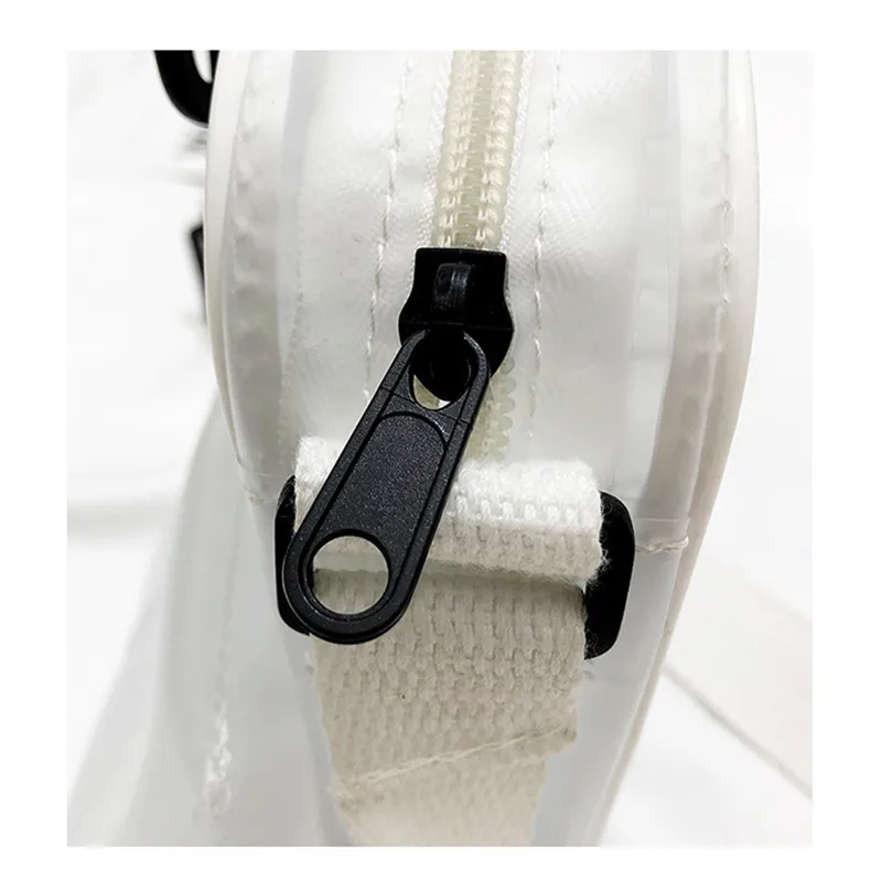 ПВХ прозрачная Женская поясная сумка студенческая на плечо летняя желеобразная