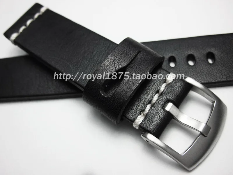 Ремешок для браслета Longi nes черный 20 мм из натуральной кожи|watchband strap|leather watchbandgenuine