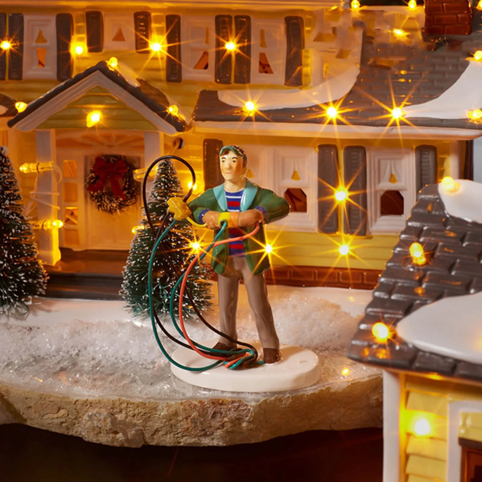 Рождественские праздничные светящиеся здания рождественские украшения