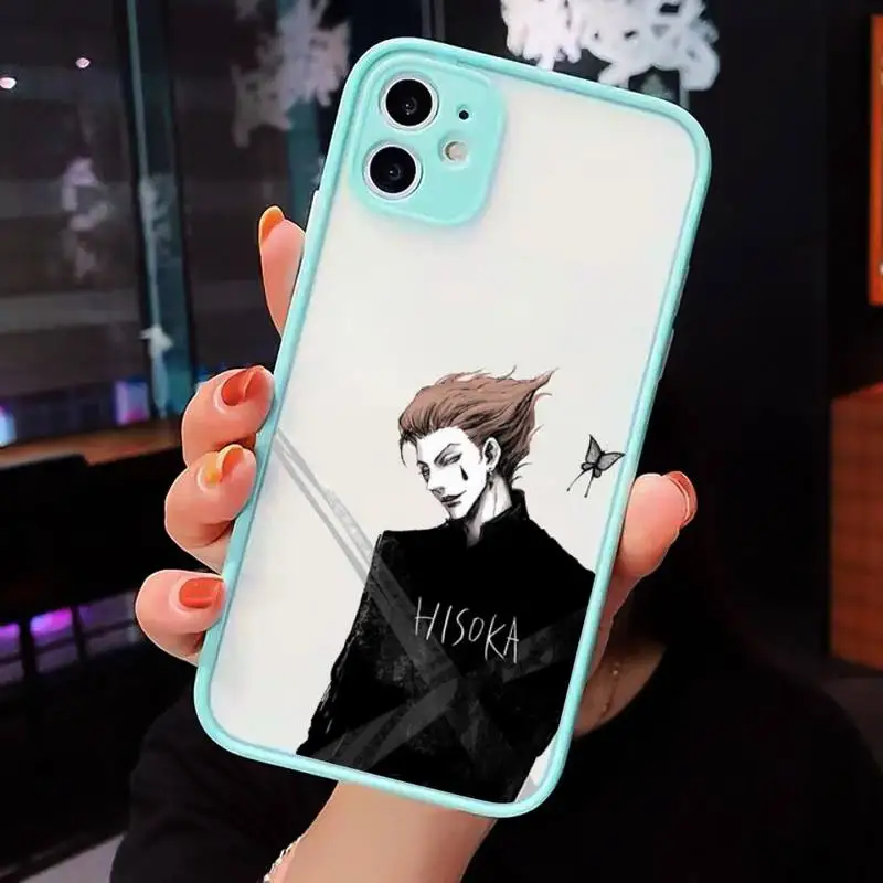 

hunter x hunter Phone Case matte transparent For blue iPhone 7 8 x xs xr 11 12 pro plus max mini Clear Funda